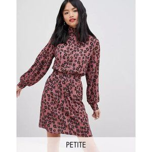 ASOS Petite/Lost Ink high neck mini dress